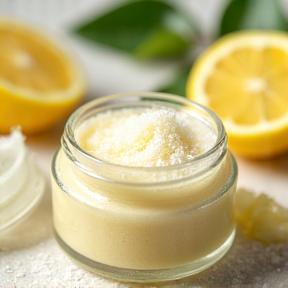 Esfoliante artesanal de açúcar e limão siciliano