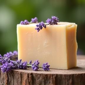 Sabonete artesanal de cupuaçu e lavanda